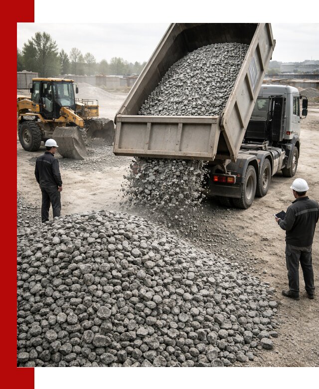 Доставка гранитного щебня фракции 20-40 в ельце