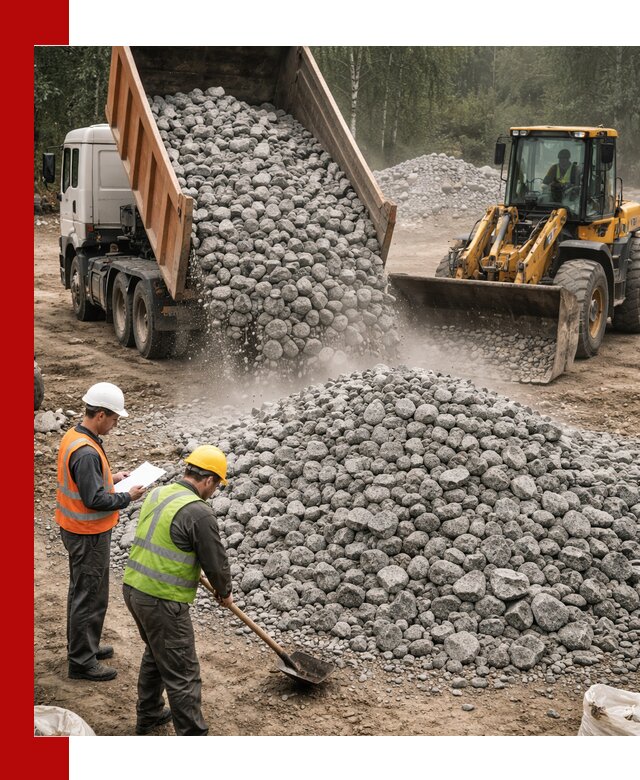 Гранитный щебень фракция 70-150 доставка в ельце