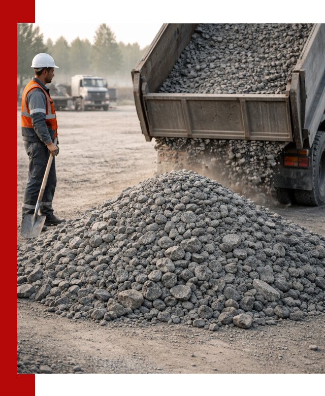 Гранитный щебень фракции 100–201 для строительства в ельце