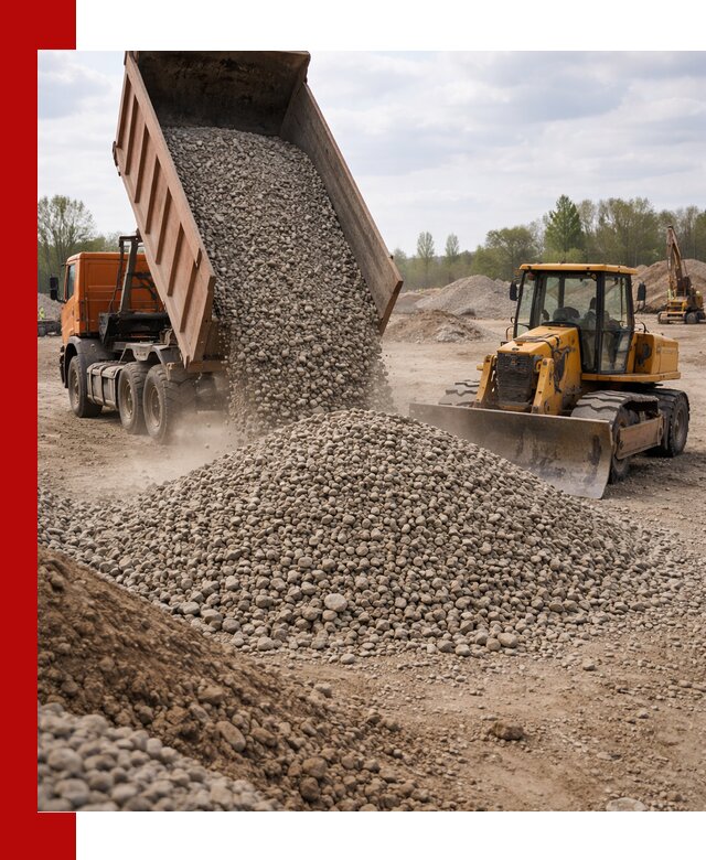 Доставка гравийного щебня фракции 40-70 в ельце