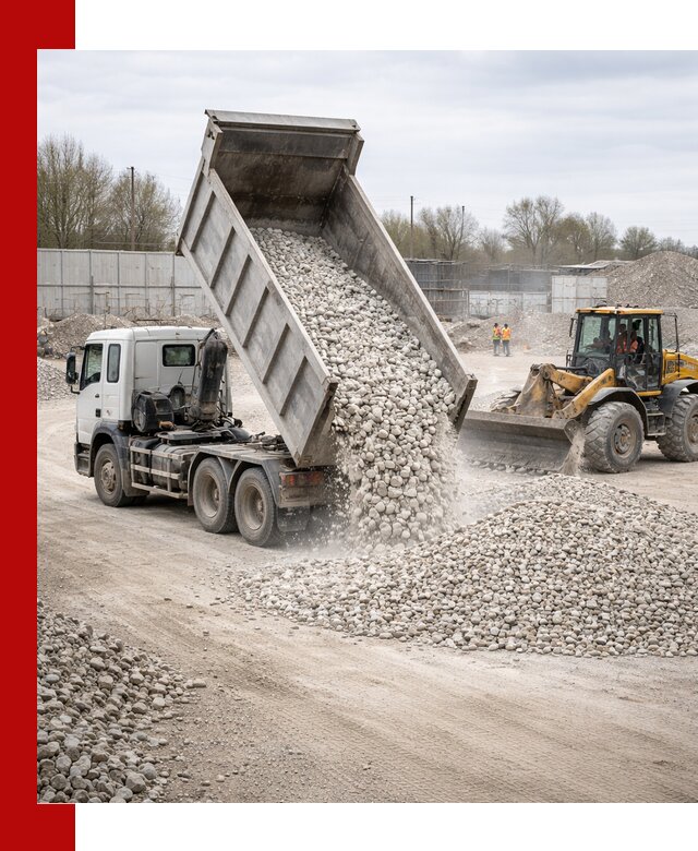 Доставка и продажа известнякового щебня в ельце