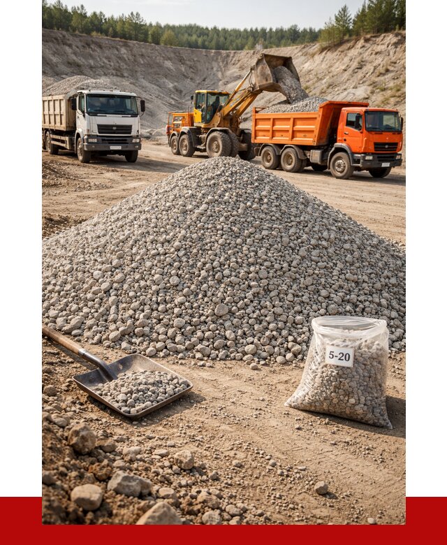 Доломитовый щебень фр. 5-20 в ельце от 4313 р. | ПРОНЕРУДЕлц