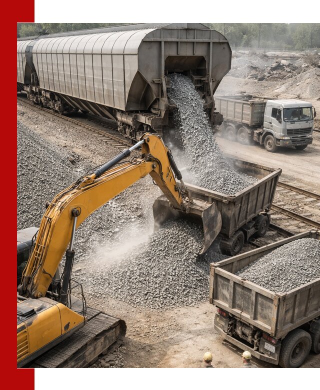 Доставка железнодорожного щебня в ельце крупными партиями быстрого отгруза