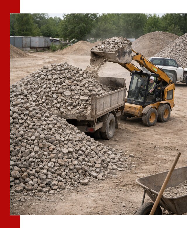 Доставка вторичного щебня в ельце для строительных работ