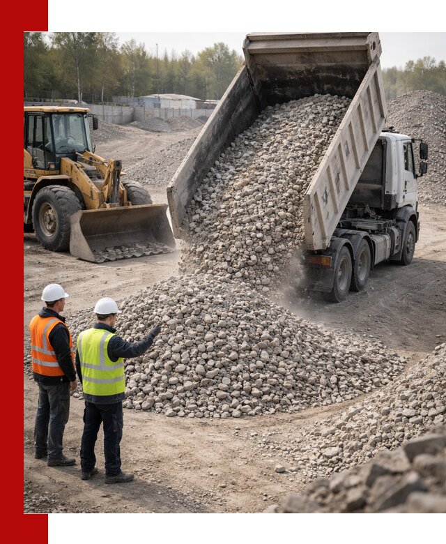 Вторичный щебень фракция 40–70 доставка в ельце