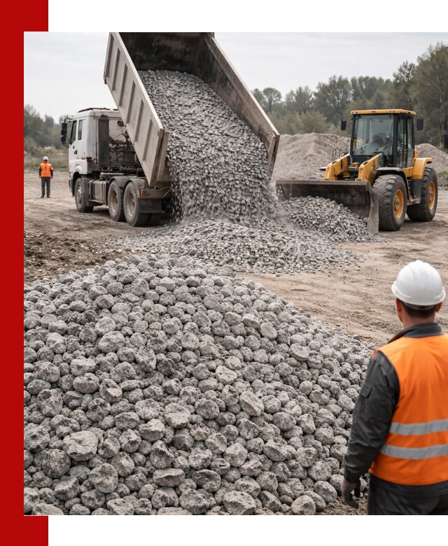 Доставка бетонного щебня фракции 20-40 в ельце