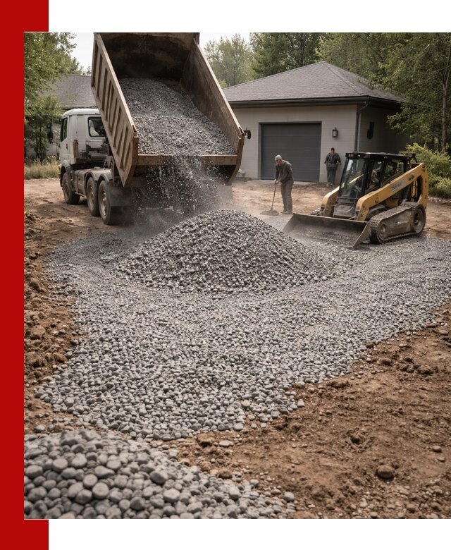 Щебень для парковки в ельце: доставка и укладка качественного материала