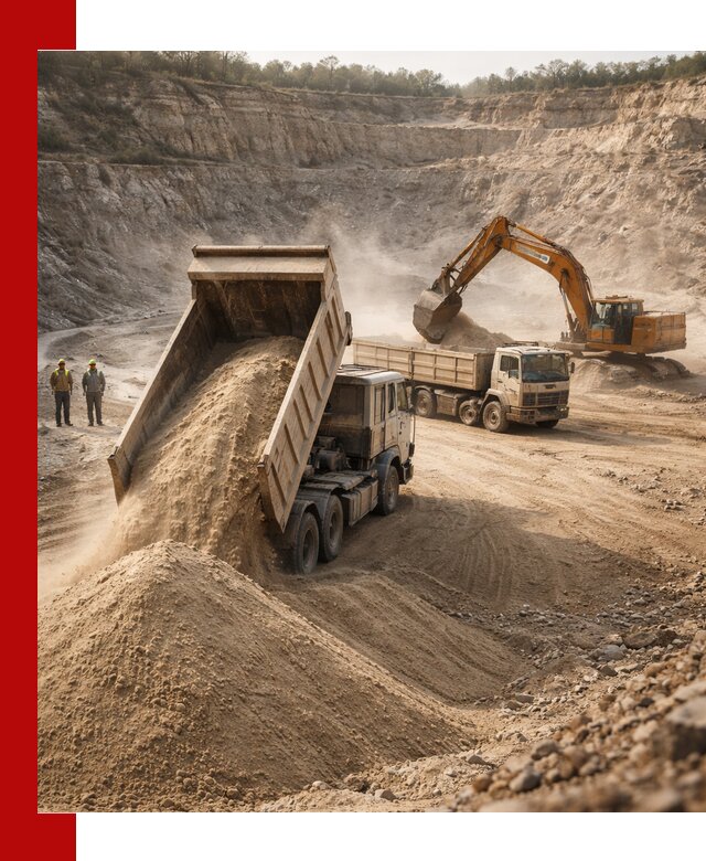 Карьерный песок навалом с доставкой в ельце