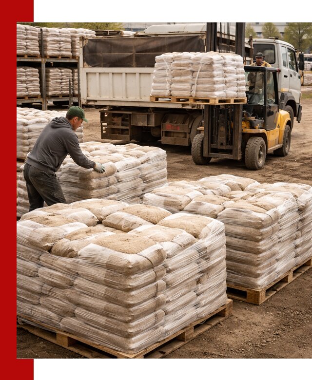 Карьерный песок в мешках с доставкой в ельце