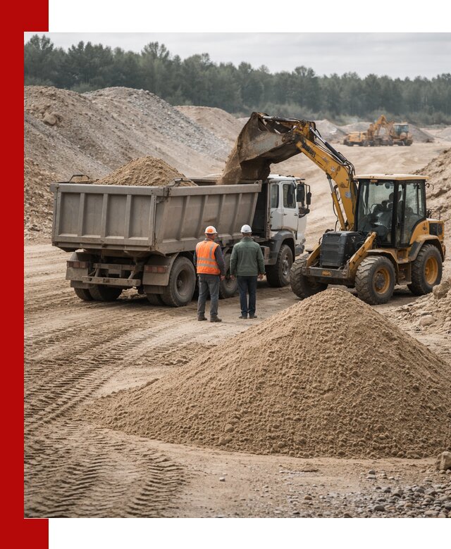 Карьерный среднезернистый песок с доставкой в ельце