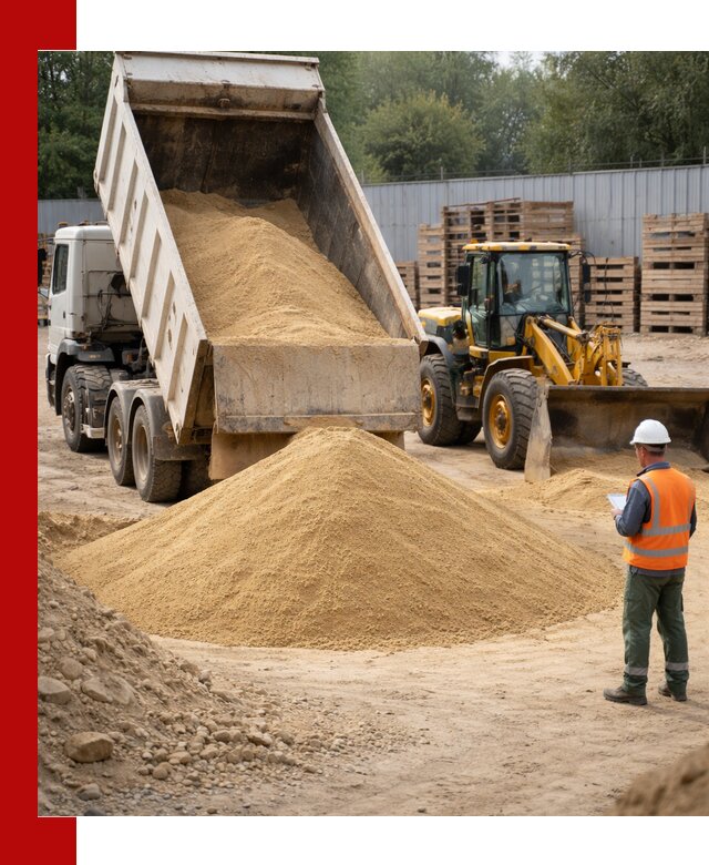 Доставка карьерного мелкозернистого песка в ельце