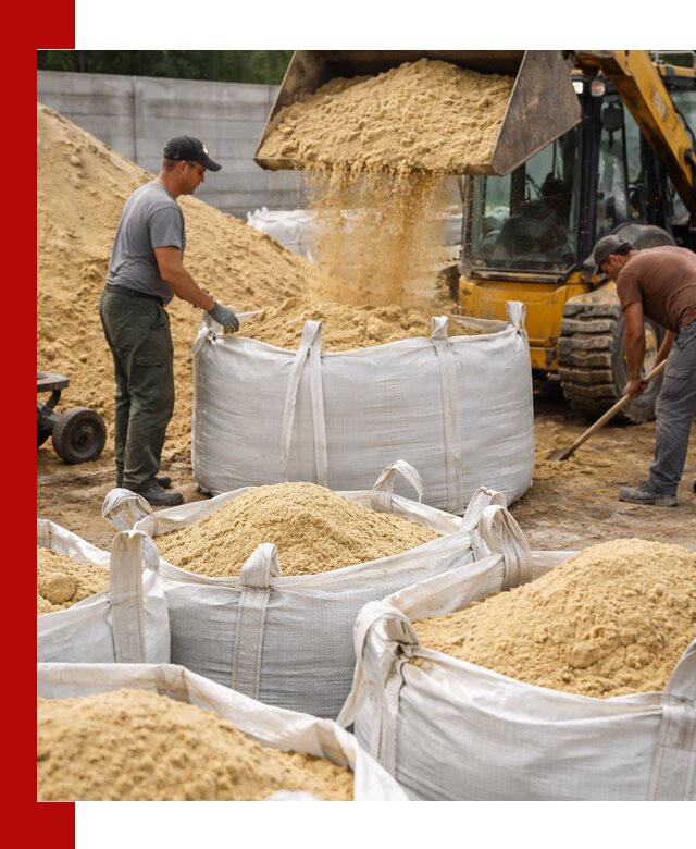 Поставка качественного песка для кладки в ельце