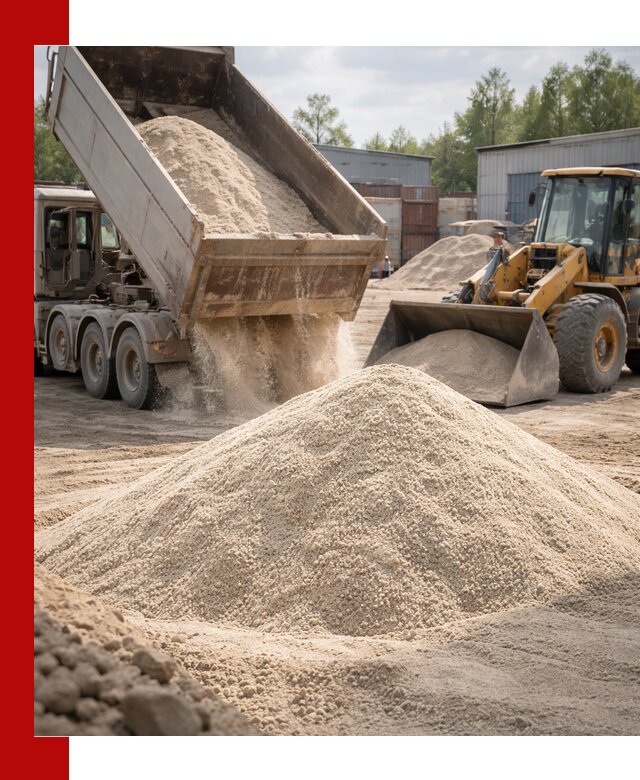 Кварцевый песок с доставкой в ельце для строительных работ