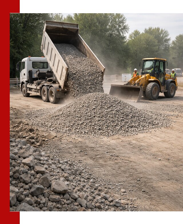 Гравий фракция 5–20 доставка в ельце оптом и в розницу