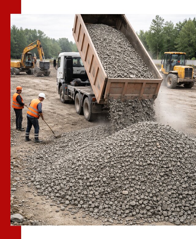 Доставка гравия фракции 40-70 в ельце оптом и в розницу