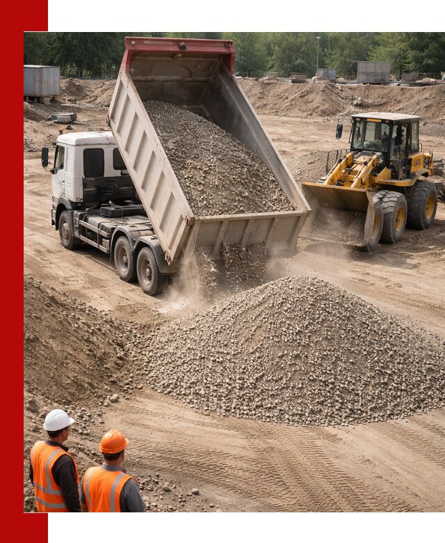 Щебень с песком (ЩГПС С2) с доставкой в ельце