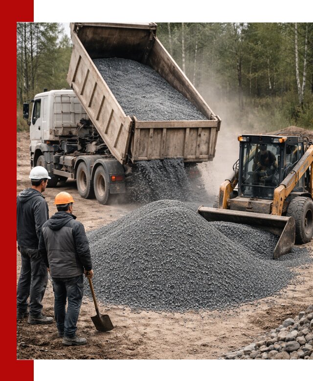 Гранитный отсев 0-5 с доставкой и разгрузкой в ельце