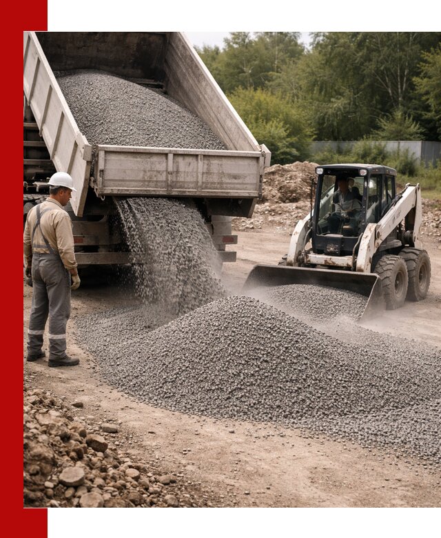 Доставка гравийного отсева 0-5 в ельце оптом и в розницу