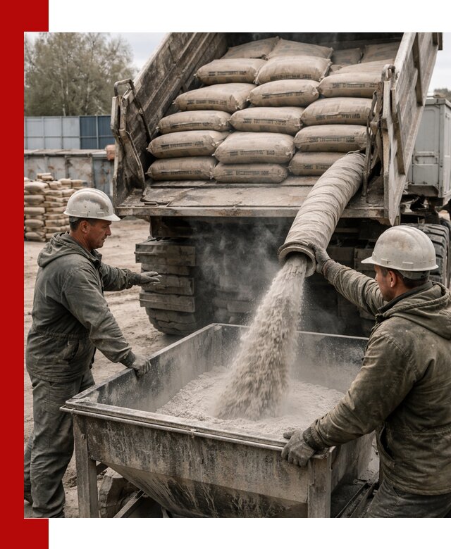 Доставка цемента М400 в ельце оптом и в розницу