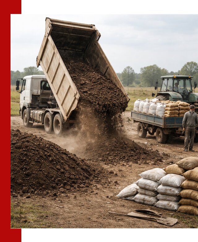 Доставка грунта и удобрений оптом в ельце для сельхоз и строительства