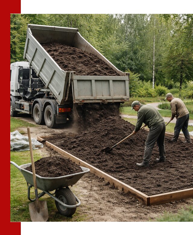Доставка грунта для озеленения и благоустройства в ельце