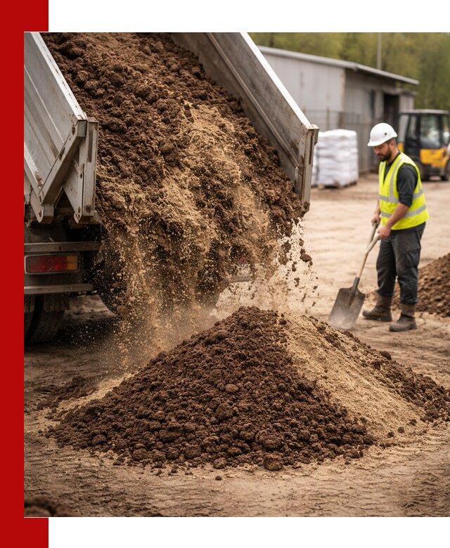 Доставка торфо-песчаной смеси в ельце для строительства и озеленения