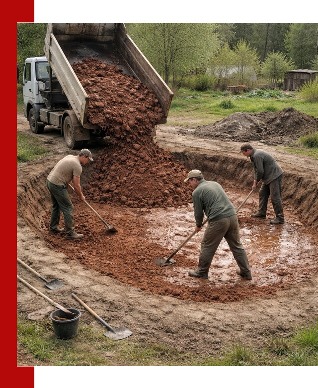 Купить качественную глину для пруда в ельце