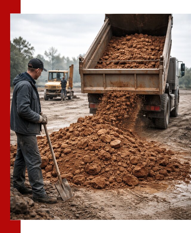 Глина для засыпки в ельце с доставкой самосвалами