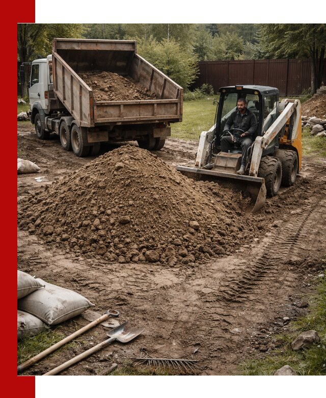 Суглинок для планировки участков в ельце с доставкой и выгрузкой