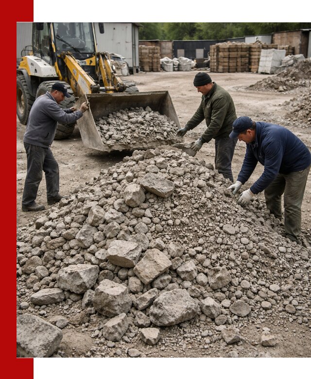 Демонтаж и вывоз бой бетона в ельце