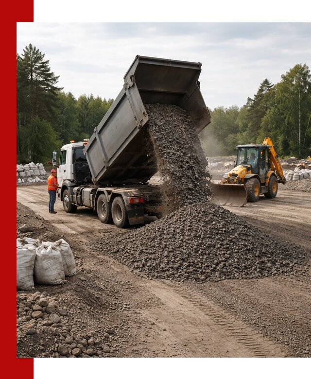 Доставка дробленого асфальта в ельце для дорожных работ
