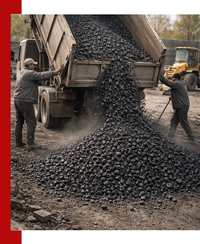 Доставка угля семечка самосвалами в ельце