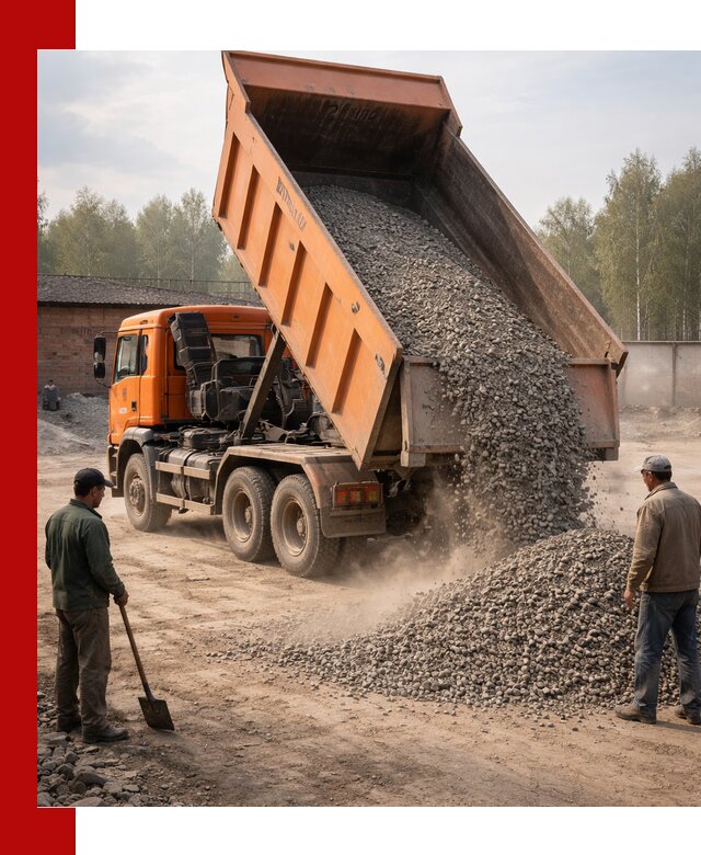 Доставка самосвалом 20 м3 в ельце быстро и надежно