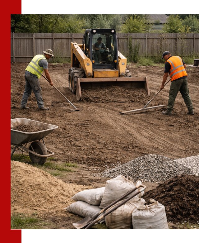 Выравнивание участка под строительство и благоустройство в ельце